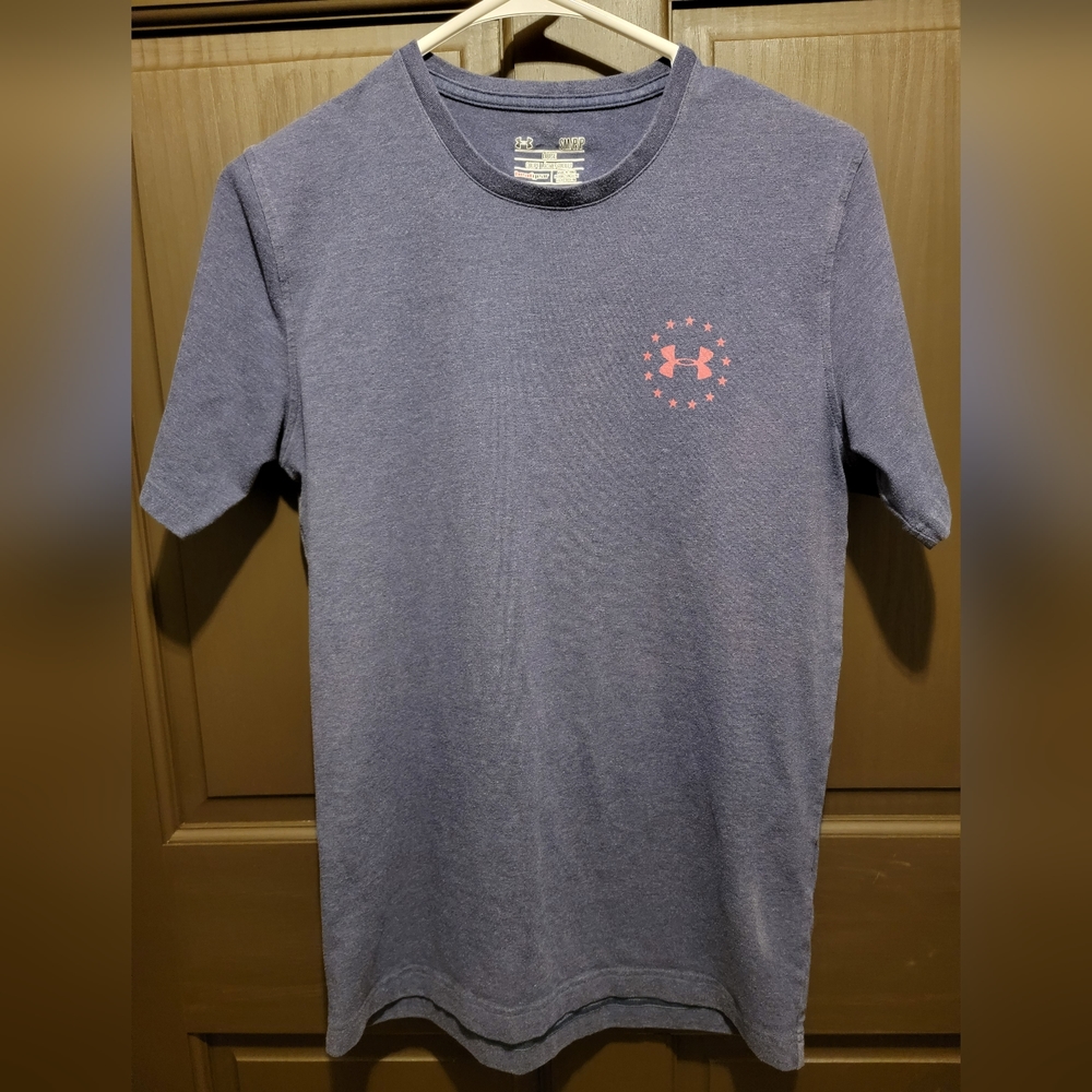 Sm Mens Navy Under Armour Short-Sleeve Tee Shirt